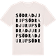 Vintage White t-shirt med Södra Djurup ordlek t-shirt