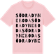 Pink Cotton t-shirt med Södra Dyneboda ordlek t-shirt