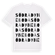 White t-shirt med Södra Dyneboda ordlek t-shirt