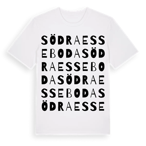 Södra Esseboda ordlek t-shirt – ekologisk bomull t-shirt från Pinshirt