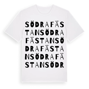 Södra Fästan ordlek t-shirt – ekologisk bomull t-shirt från Pinshirt