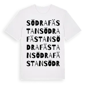 Södra Fästan ordlek t-shirt – ekologisk bomull t-shirt från Pinshirt