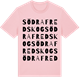Pink Cotton t-shirt med Södra Fredskog ordlek t-shirt