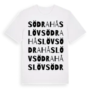 Södra Håslöv ordlek t-shirt – ekologisk bomull t-shirt från Pinshirt