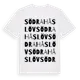 White t-shirt med Södra Håslöv ordlek t-shirt