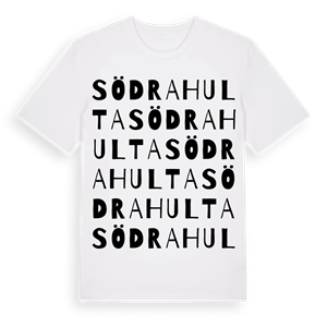 Södra Hulta ordlek t-shirt – ekologisk bomull t-shirt från Pinshirt