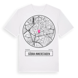 Södra innerstaden t-shirt – ekologisk bomull t-shirt från Pinshirt