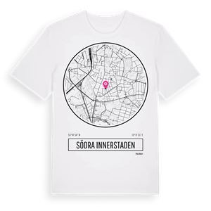 Södra innerstaden t-shirt – ekologisk bomull t-shirt från Pinshirt