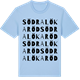 Blue Soul t-shirt med Södra Lökaröd ordlek t-shirt