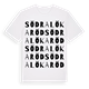 White t-shirt med Södra Lökaröd ordlek t-shirt
