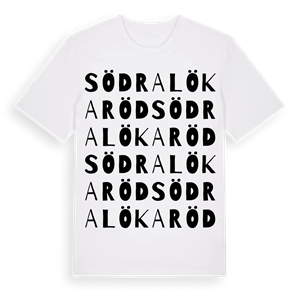 Södra Lökaröd ordlek t-shirt – ekologisk bomull t-shirt från Pinshirt