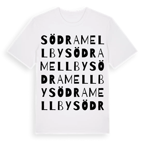 Södra Mellby ordlek t-shirt – ekologisk bomull t-shirt från Pinshirt
