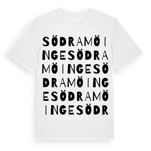 Södra Möinge ordlek t-shirt – ekologisk bomull t-shirt från Pinshirt