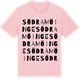Pink Cotton t-shirt med Södra Möinge ordlek t-shirt