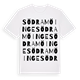 White t-shirt med Södra Möinge ordlek t-shirt