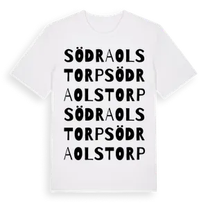 Södra Olstorp ordlek t-shirt – ekologisk bomull t-shirt från Pinshirt