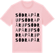 Pink Cotton t-shirt med Södra Pårup ordlek t-shirt