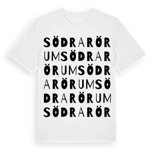 Södra Rörum ordlek t-shirt – ekologisk bomull t-shirt från Pinshirt