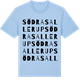 Blue Soul t-shirt med Södra Sallerup ordlek t-shirt