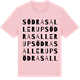 Pink Cotton t-shirt med Södra Sallerup ordlek t-shirt