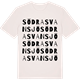 Vintage White t-shirt med Södra Svansjö ordlek t-shirt