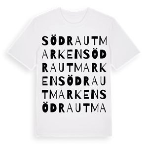 Södra Utmarken ordlek t-shirt – ekologisk bomull t-shirt från Pinshirt