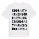 White t-shirt med Södra Utmarken ordlek t-shirt