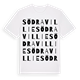 White t-shirt med Södra Villie ordlek t-shirt