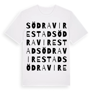 Södra Virestad ordlek t-shirt – ekologisk bomull t-shirt från Pinshirt