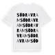 White t-shirt med Södra Vram ordlek t-shirt