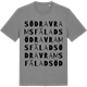 Mid Heather Gray t-shirt med Södra Vrams fälad ordlek t-shirt