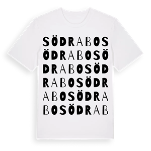 Södrabo ordlek t-shirt – ekologisk bomull t-shirt från Pinshirt