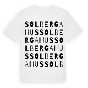 Solbergahus ordlek t-shirt – ekologisk bomull t-shirt från Pinshirt