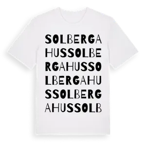 Solbergahus ordlek t-shirt – ekologisk bomull t-shirt från Pinshirt