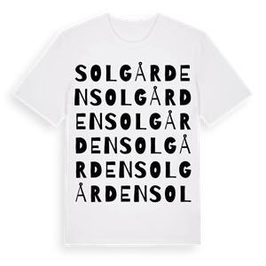 Solgården ordlek t-shirt – ekologisk bomull t-shirt från Pinshirt