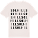 Vintage White t-shirt med Solhill ordlek t-shirt