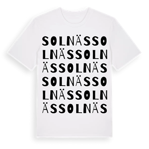 Solnäs ordlek t-shirt – ekologisk bomull t-shirt från Pinshirt