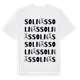 White t-shirt med Solnäs ordlek t-shirt