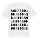 White t-shirt med Sonaboda ordlek t-shirt