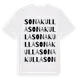 White t-shirt med Sonakulla ordlek t-shirt
