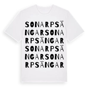 Sonarpsängar ordlek t-shirt – ekologisk bomull t-shirt från Pinshirt