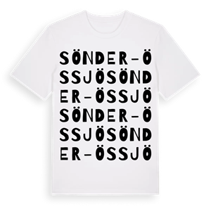 Sönder-Össjö ordlek t-shirt – ekologisk bomull t-shirt från Pinshirt