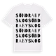 White t-shirt med Söndraby skog ordlek t-shirt