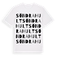 White t-shirt med Söndrahult ordlek t-shirt