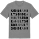 Mid Heather Gray t-shirt med Söndrahult ordlek t-shirt