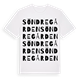 White t-shirt med Söndregården ordlek t-shirt