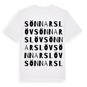 Sönnarslöv ordlek t-shirt – ekologisk bomull t-shirt från Pinshirt