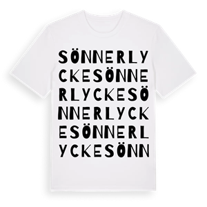 Sönnerlycke ordlek t-shirt – ekologisk bomull t-shirt från Pinshirt