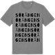 Mid Heather Gray t-shirt med Sörängen ordlek t-shirt