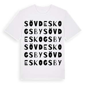 Sövde skogsby ordlek t-shirt – ekologisk bomull t-shirt från Pinshirt